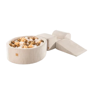 Ensemble de Jeu avec Piscine à Balles - Écru, Blanc nacré, Beige et Or