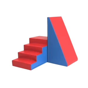 Ensemble de Jeu Souple avec Marche et Toboggan - Blue  Red