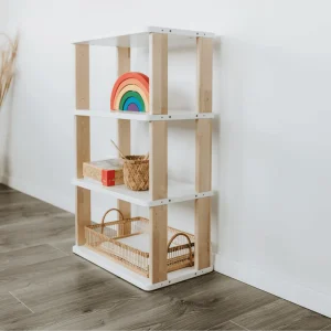 Étagère Montessori modulaire droite mini - 4 étagères