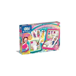 Clementoni Idea Fashion Design Studio - Kit Créatif & Carnet de Mode Lumineux