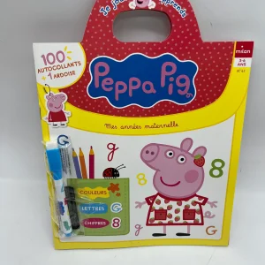 Livre d’activités Magazine Je Joue j’apprends Peppa pig Mon année de maternelle 80 gommettes couleur lettre chiffres numéro 41