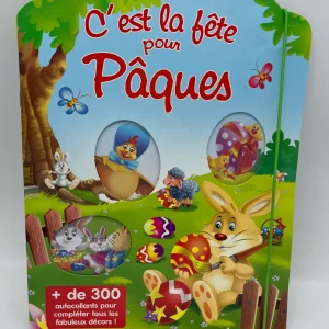 Livre d’activité C’est la fête pour Pâques  avec plus de 300 stickers pour décorer tes merveilleux décors Neuf