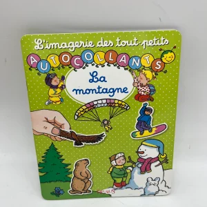 livre d’activité Magazine L’imagerie dès tout petits Thème la montagne  avec ses autocollants fleurus  Neuf