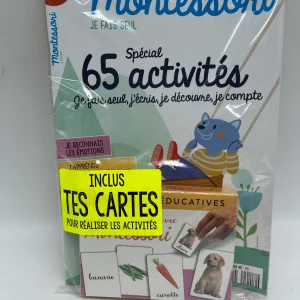Magazine livre d’activité je fais seul Montessori 3à 6 ans avec ces 108 cartes j’écris je lis Neuf !