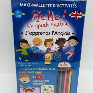 Maxi Mallette d’activités Hello I speak English thème Anglais  Neuf sous blister