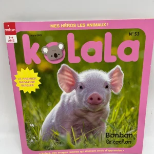 Magazine livre d’activité Kolala revue spécial animaux numéro 53 Bonbon le cochon imagier  jeux activité !