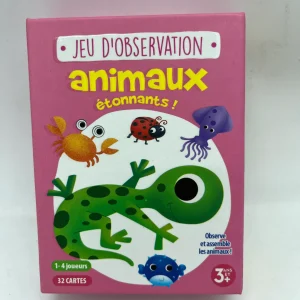 Jeu  de société Jeu d’observation Modèle dans les animaux étonnant avec ces 32 cartes !  Jeu de concentration rapidité  et observation Neuf