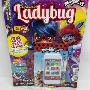 livre d’activité Magazine Le journal de lady bug Miraculous avec son téléphone portable Neuf !