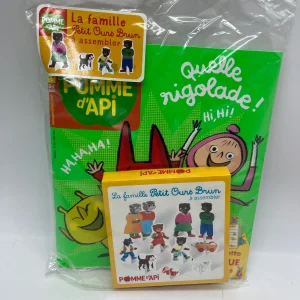 livre d’activité Magazine Pomme d'api Sam Sam   avec son jeu d’assemblage La famille de Petit Ours brun Neuf !