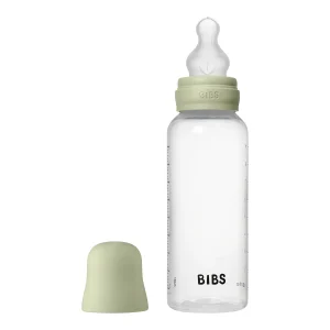BIBS Biberon Bébé Rond Silicone 1 pack 270 ml Débit Moyen - Sage