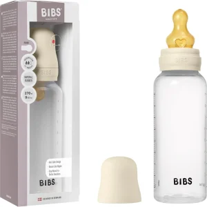 BIBS Biberon Bébé Rond Latex 1 pack 270 ml Débit Moyen - Ivory