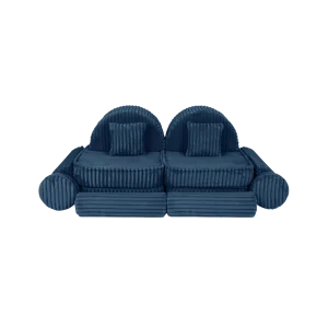 Canapé Medium Modular Sofa for Kids Plus - Churros Blue