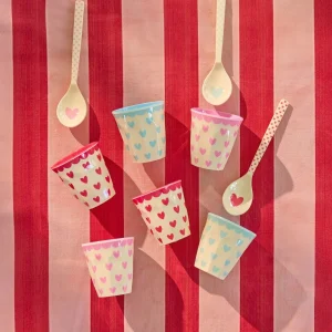 Mini Gobelet en Mélamine Motif Cœurs - Rice - 3 Coloris