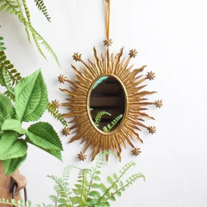 Miroir Ovale Doré - Céleste