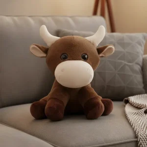 Peluche Vache Marron - 40cm