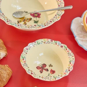 Petit Bol Vintage en Mélamine Motif Fleuri & Papillon - Nathalie Lété x RICE