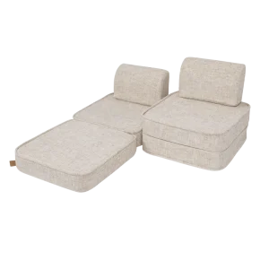 Petit Canapé Modulable pour Enfants  - Tangle Marshmellow Beige