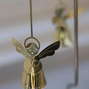 Photophore Carrousel Rotatif Doré - Singing Angel 3D