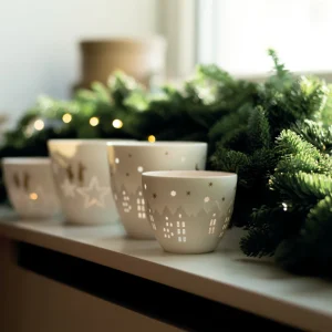 Photophore en Porcelaine Ville Étoilée - Räder - 2 Tailles