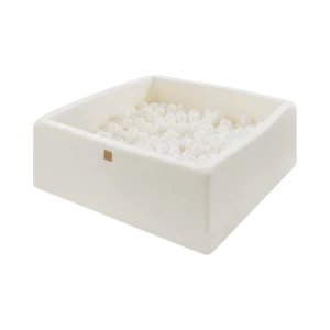 Piscine à Balles Carrées Blanche 110x110x40cm - 400 balles blanches