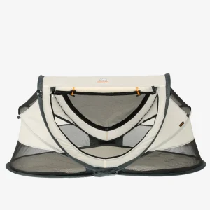 Deryan Lit de camping de luxe pour enfant - Matelas autogonflant inclus - Crème