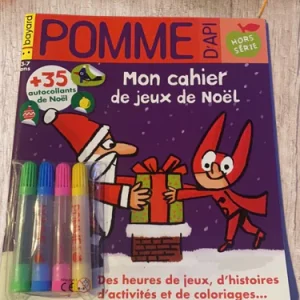 Magazine Pomme d'api hors serie avec ses crayons Petit ours brun