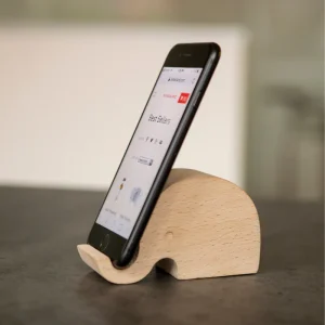 Repose Téléphone Eléphant en Bois