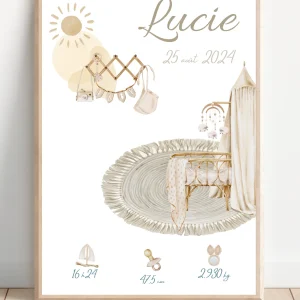 Affiche personnalisée, thème boho