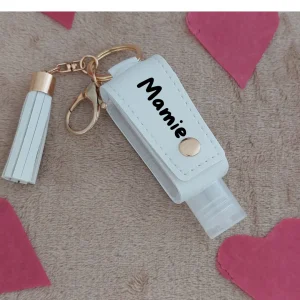 Porte clé / gel désinfectant personnalisé