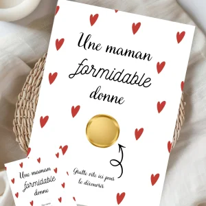 Carte annonce avec message personnalisé au choix.