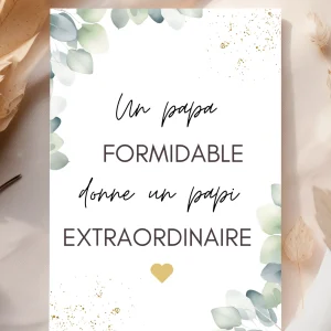 Carte annonce de grossesse, papi.