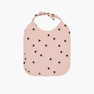 Bavoir Rose Coeur Noir