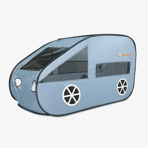Deryan Tente de jeux de voiture pop up de luxe - Avec 60 balles colorées - Bleu ciel