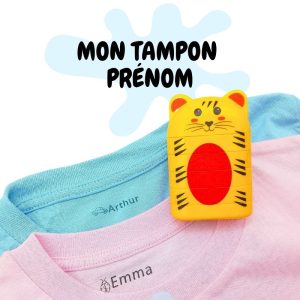 Tampon Personnalisé 5 Étages pour 2 à 5 Enfants – Design Tigre 🐯