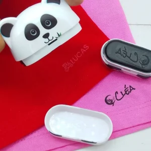 Tampon Prénom pour 1 ou 2 Enfants - 2 Étages - Personnalisation , Design Panda