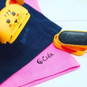 Tampon Prénom pour 1 ou 2 Enfants - Personnalisation 2 Étages - Design Tigre